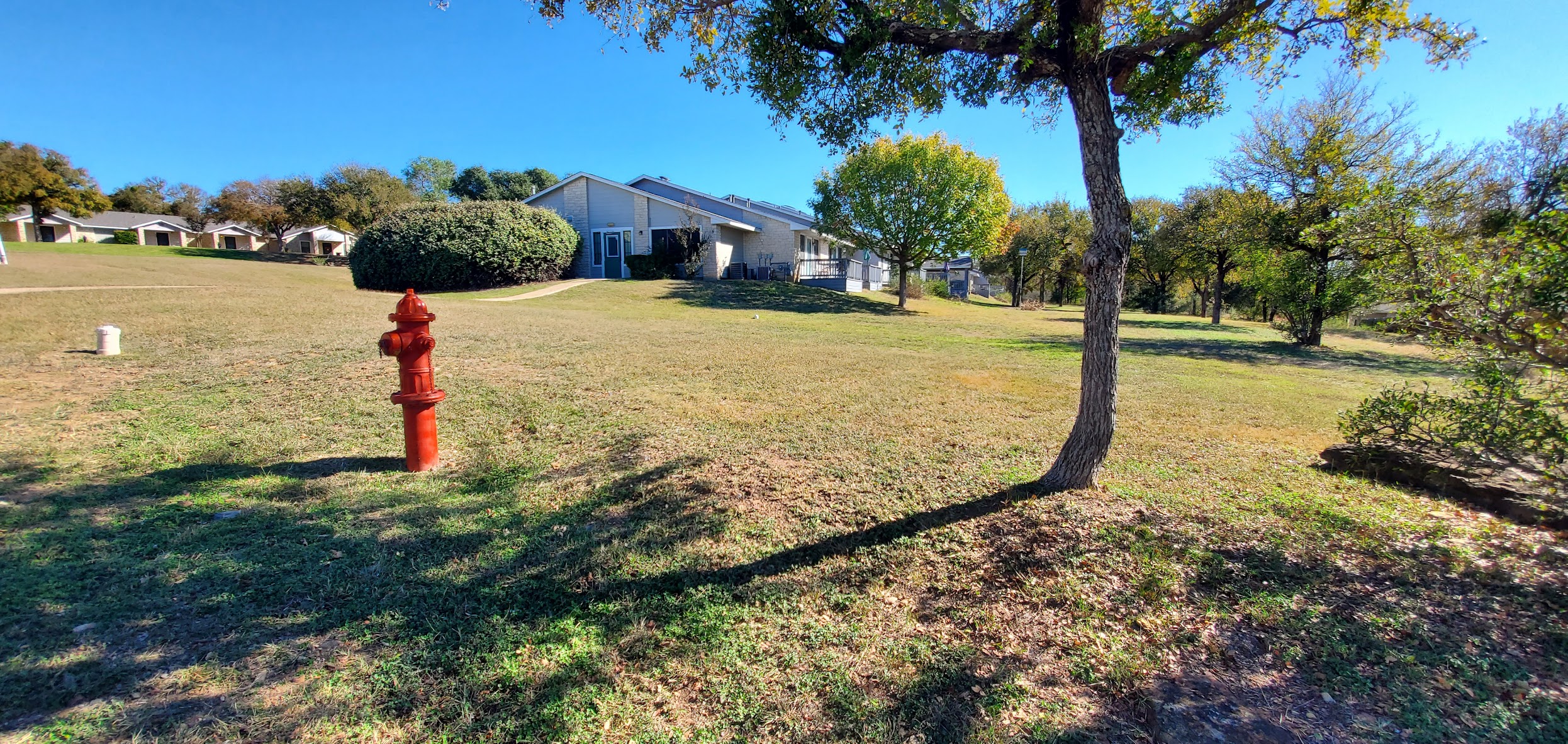 Underground fire line repair excavation at commercial property